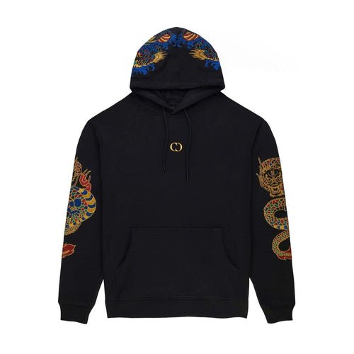 GOLD DRAGON EMBROIDERY HOODIE