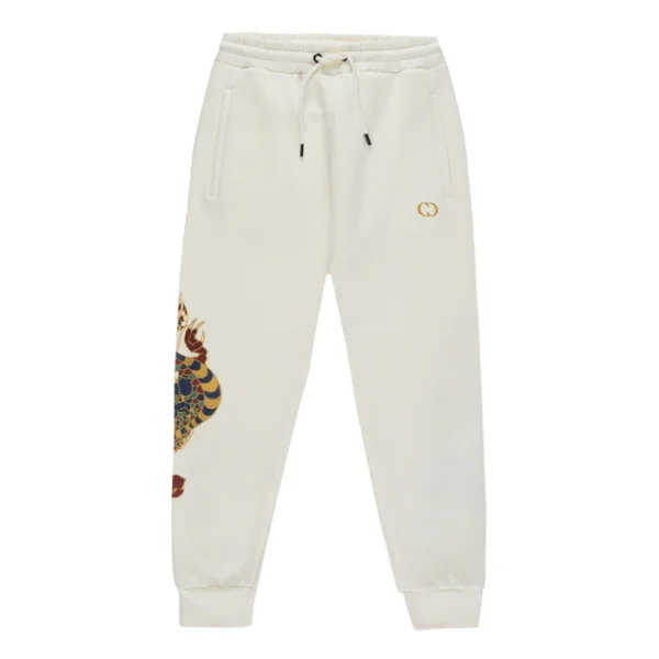 GOLD DRAGON EMBROIDERY JOGGERS